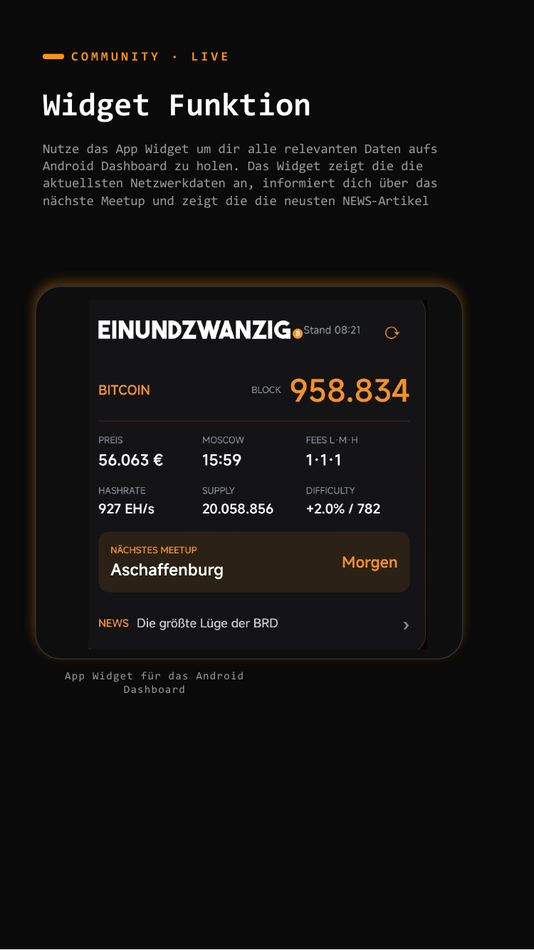 21Meetup Android Widget